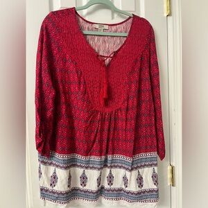 Vintage America Boho XL top NWOT
